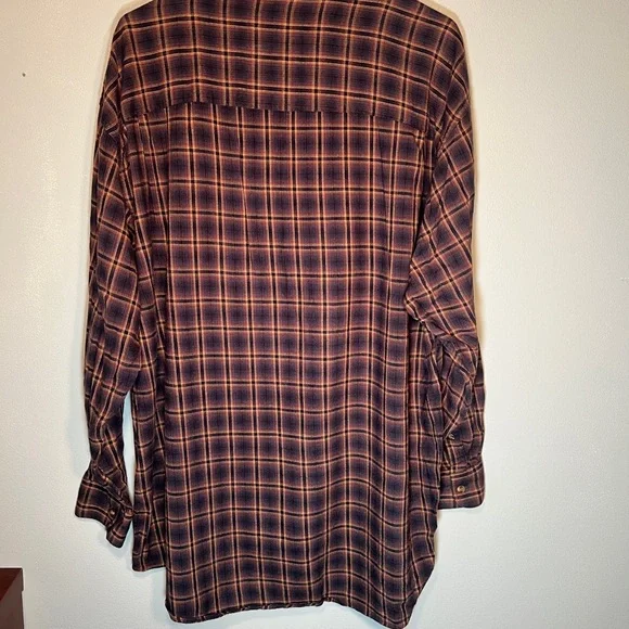 Plaid Men's Shirt - Black and Brown - Picture 2 of 6